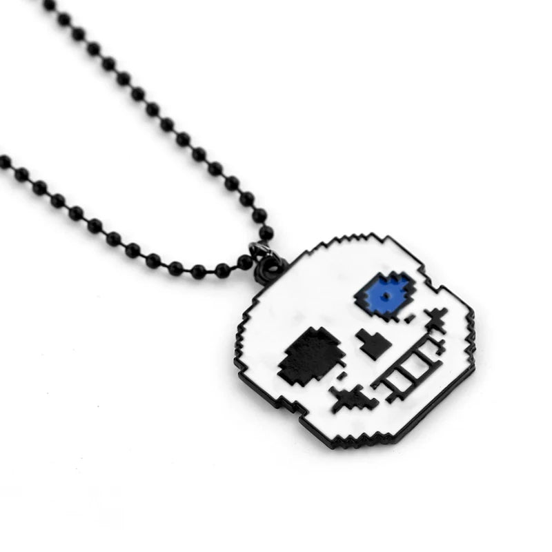 Anime Pixels Heart Necklace - Undertale cosplay of Frisk - 24cm Length red heart pendant Necklace