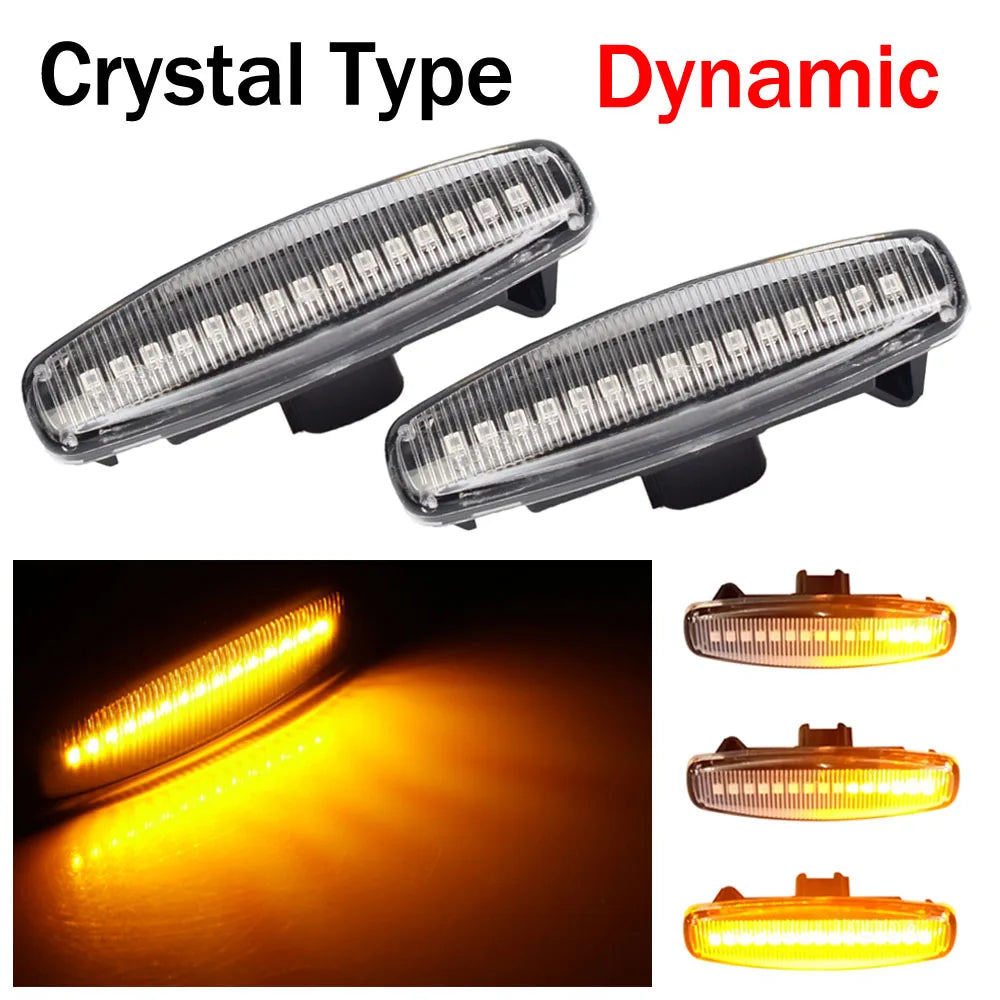 2pcs Dynamic LED Signal Lights For Infiniti EX35 EX37 FX35 FX37 FX50 G25 G35 G37 JX35 M25
