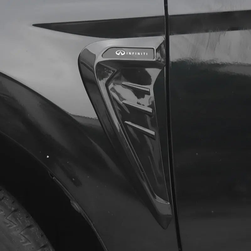 2PCS Car Retrofit Shark Air Outlet Fender Trim For Infiniti Q50 G37 FX35 Q30 ESQ QX50 QX60 QX70 EX G35