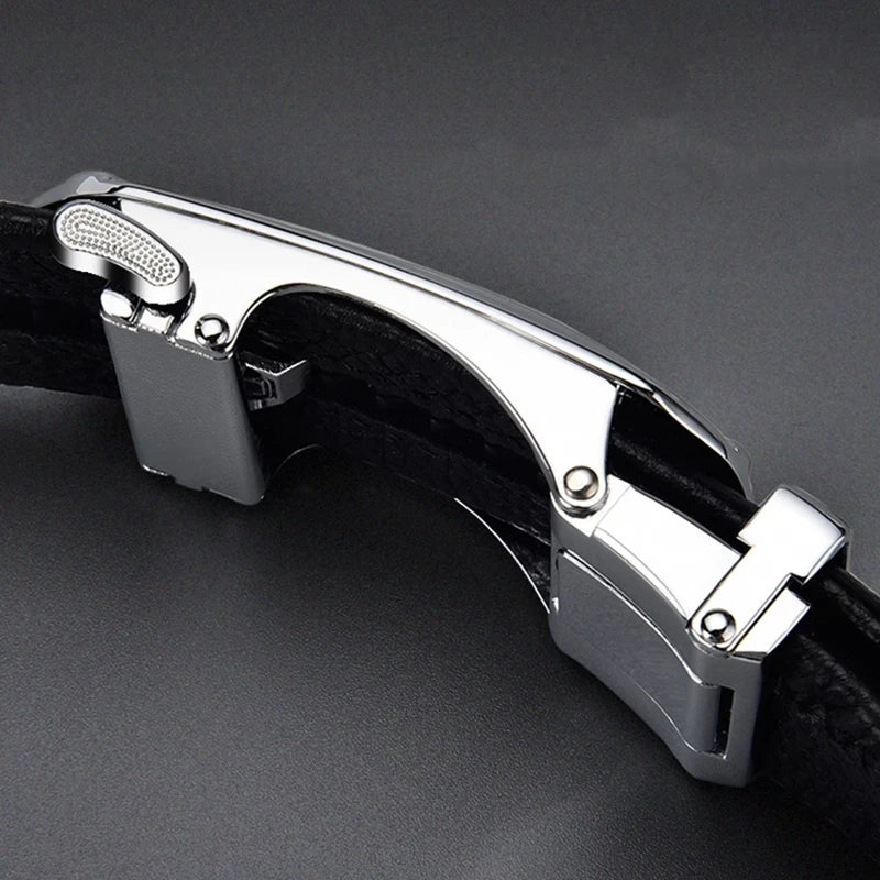Business Alloy Automatic Buckle Belt for Men's