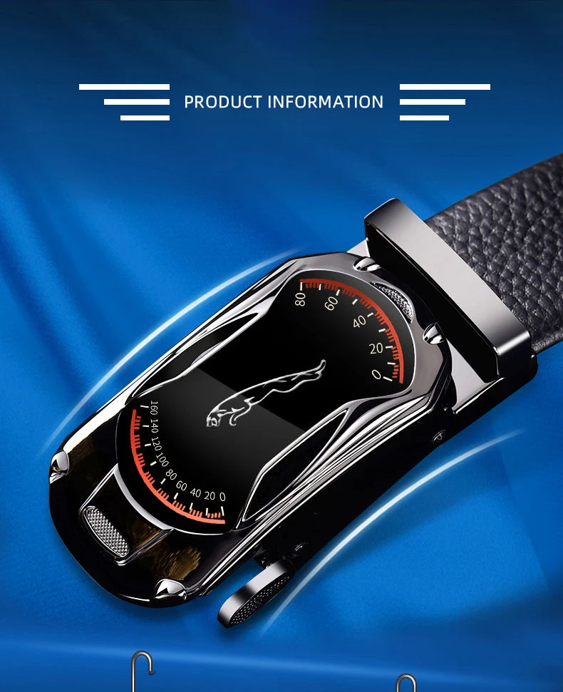 Business Alloy Automatic Buckle Belt for Men's