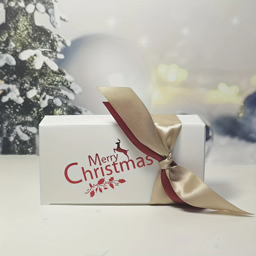 10pcs Christmas Candy Gift Boxes with Ribbon