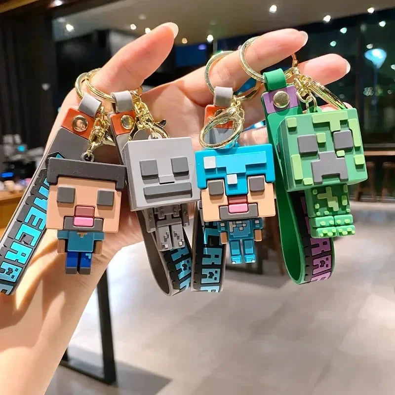 Minecraftes Keychain Steve Action Figure