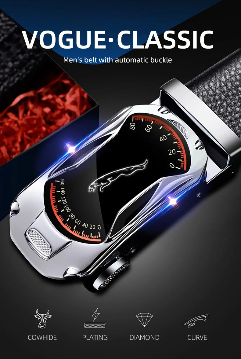 Business Alloy Automatic Buckle Belt for Men's