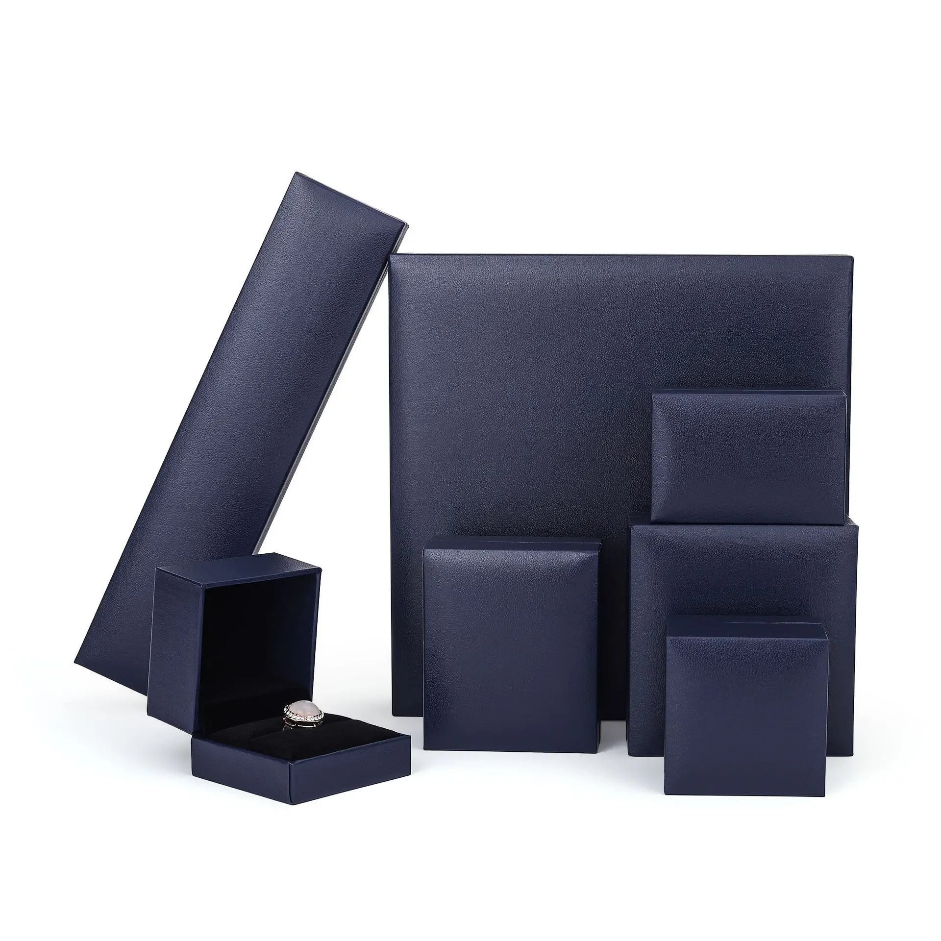 Jewelry Gift Boxes Velvet Lined for Ring Necklace Bracelet Luxury Packaging