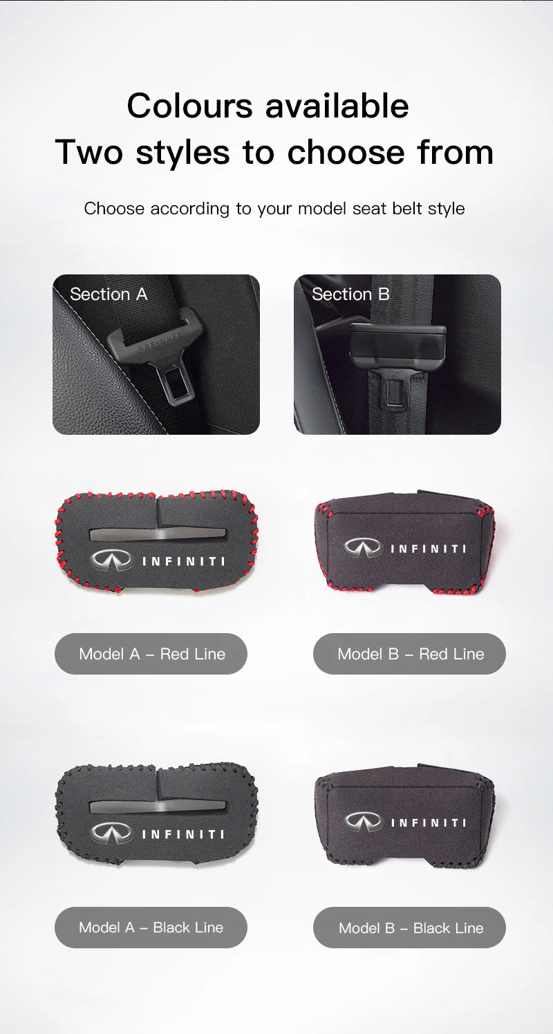 Car Seat Belt Buckle Clip Protector Front Rear Seat Clips For Infiniti Q50 G37 FX30 FX35 Q60 QX50 M37 ESQ JX35 QX70 Q30 FX50 Q70