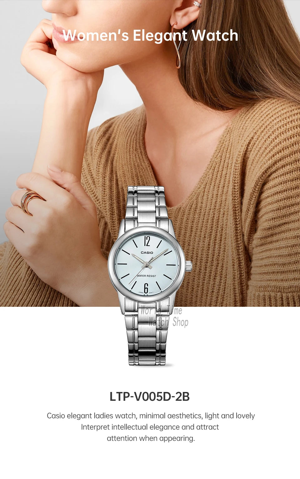 Casio women watch top brand luxury Waterproof Quartz ladies watch