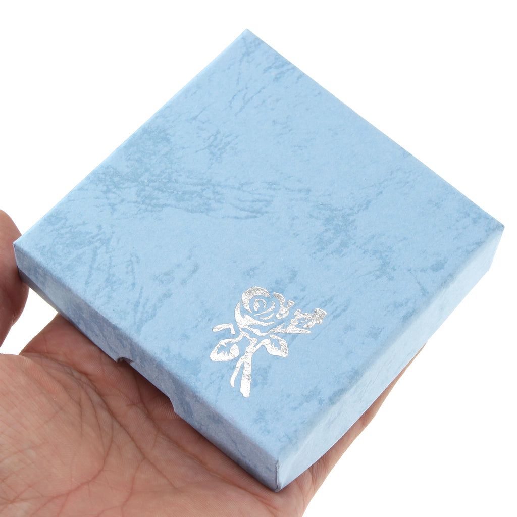 Square Jewellery Packaging Box Bracelet Necklace Cardboard Gift Organizer Case