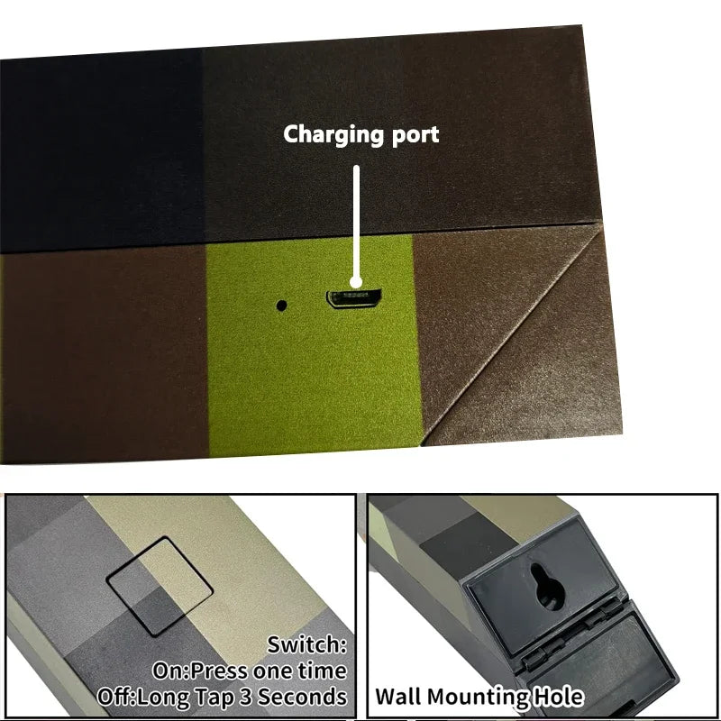 Minecraft Torch Light Brownstone LED Night Light USB Rechargeable indoor lamp