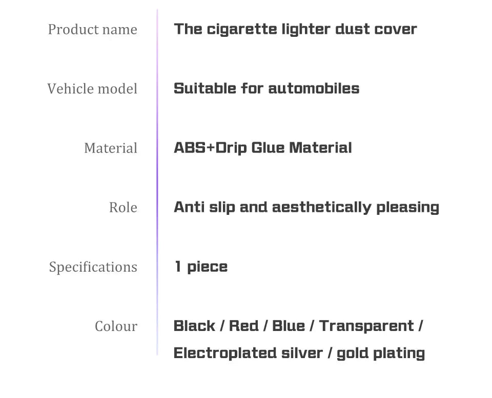 Car Cigarette Lighter Cover For Infiniti Dustproof Plug Decoration Cap Accessories