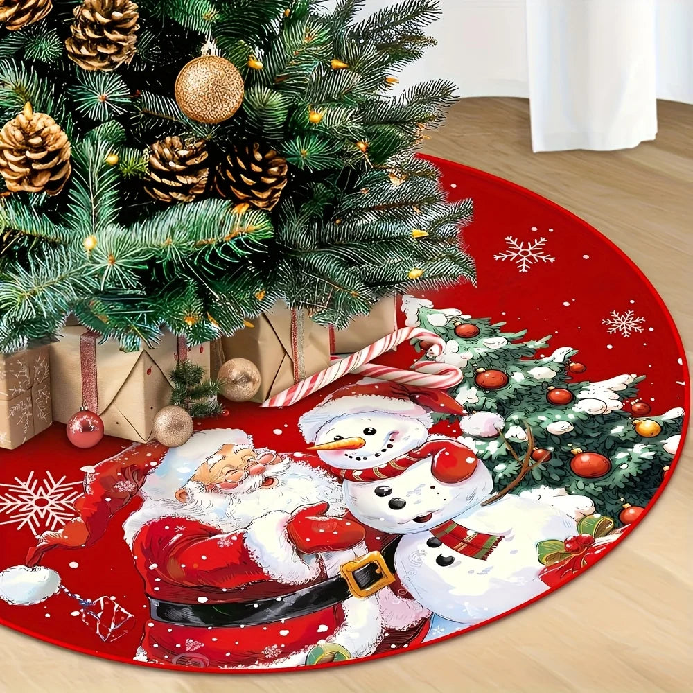 Red Christmas Tree Skirt
