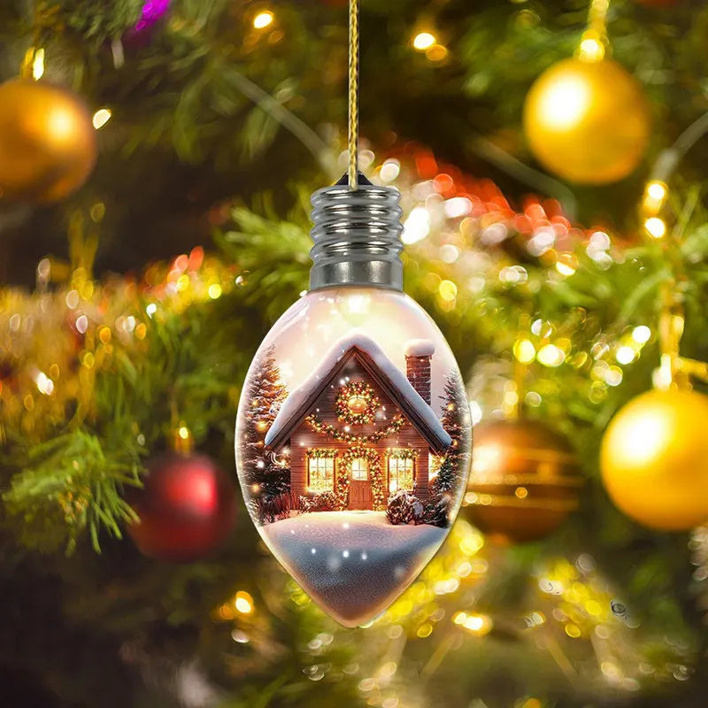 6 Pcs Wishing Bottle Christmas Tree Decoration