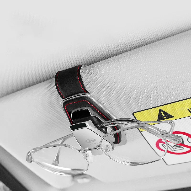 1PC Car Sun Visor Glasses Storage Clip For Infiniti Q50 FX35 G37 G35 QX70 FX45 EX35 Q30 Q70L QX30 QX60 QX80 Accessory