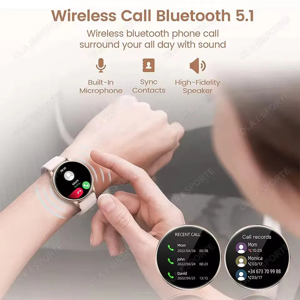 Women Smart-Watch Bluetooth connectivity, Waterproof, Heart Rate monitor
