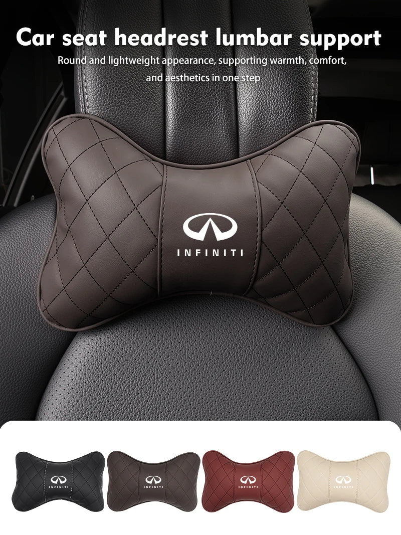 Car Headrest Neck Pillow Lumbar Support Cushion Suit Accessories For Infiniti JX35 G25 G37 FX FX37 FX50 EX35 EX25 EX37 ESQ M25