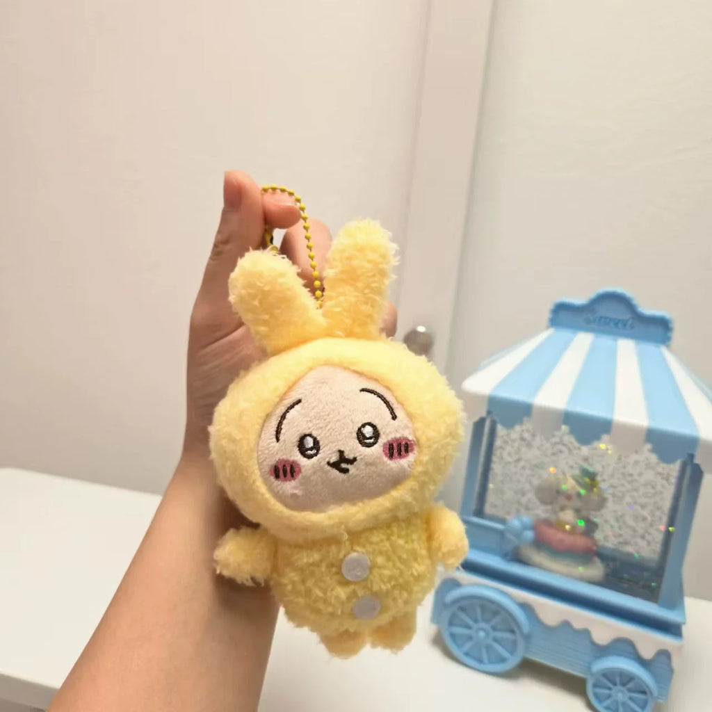 Cartoon Chiikawa Plush Keychain Charm Soft Chiikawa Key Chain Backpack Handbag Phone Pendant Anime Stuffed Toy Easter Gift