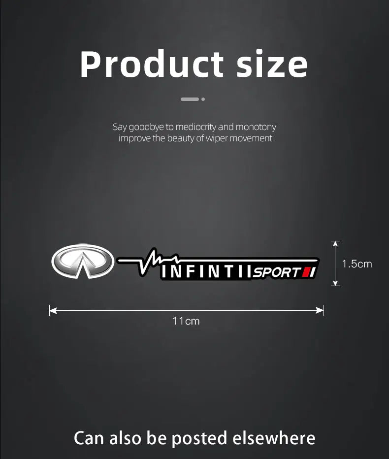 2/4Pcs Car Window Wiper Stickers Emblem Accessories For Infiniti Q50 G37 QX70 FX35 Q60 Q30 QX60 JX35 QX80 M35 FX30 QX50 M37 FX50