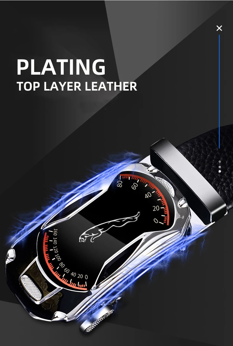 Business Alloy Automatic Buckle Belt for Men's