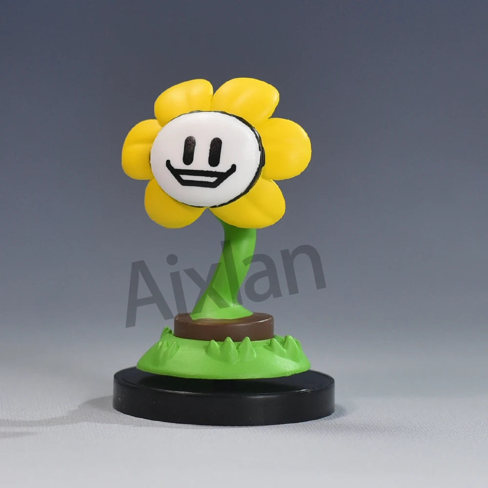 Aixlan UNDERTALE Figure Flowey Sans Q Version PVC Action Figure Amine Birthday Gift Collectible Figurine