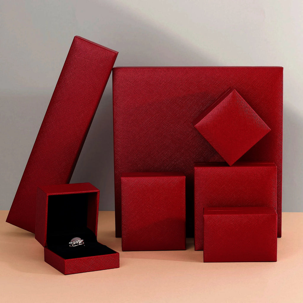 Jewelry Gift Boxes Velvet Lined for Ring Necklace Bracelet Luxury Packaging