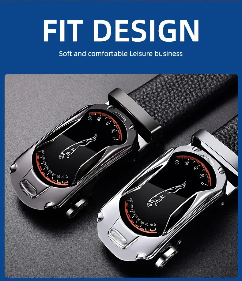 Business Alloy Automatic Buckle Belt for Men's