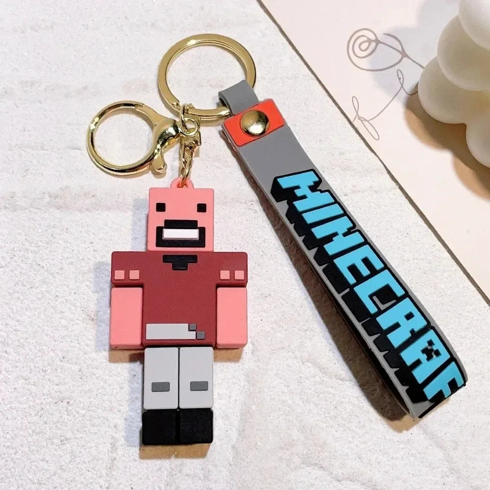 Minecraftes Keychain Steve Action Figure
