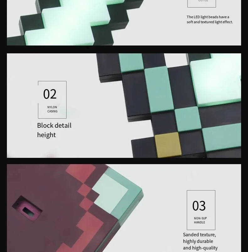 Minecraft LED sword with charging stand