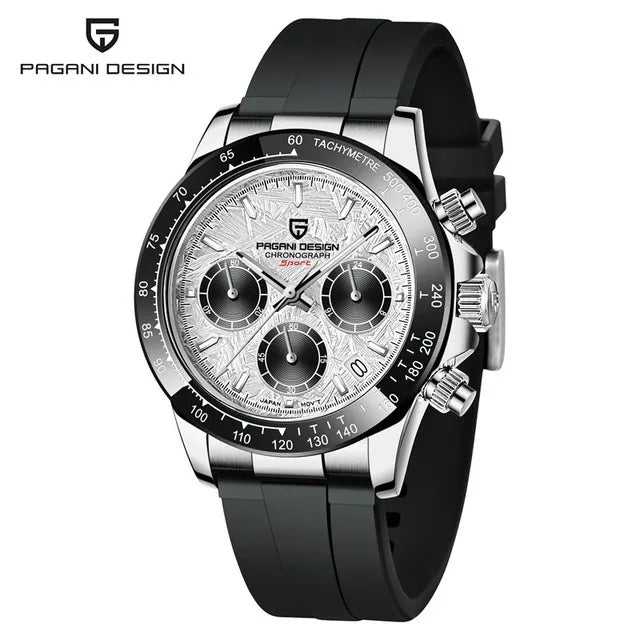 PAGANI DESIGN Men's Quartz Watches Sapphire Retro Chronograph Stainless Steel Waterproof Watch For Men's