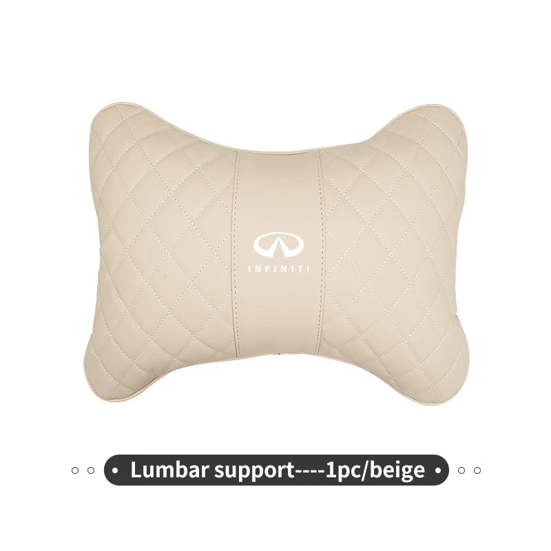 Car Headrest Neck Pillow Lumbar Support Cushion Suit Accessories For Infiniti JX35 G25 G37 FX FX37 FX50 EX35 EX25 EX37 ESQ M25