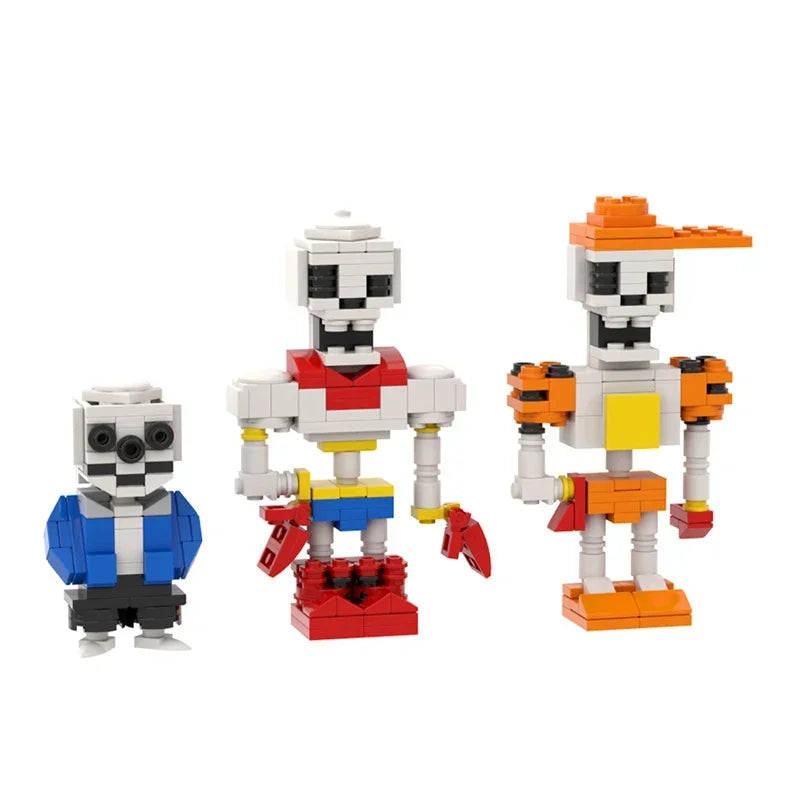 Game Character Skeleton Brothers Building Blocks MOC Undertale Sans Monster Model DIY Kids Puzzle Assembly Toy Boy Birthday Gift