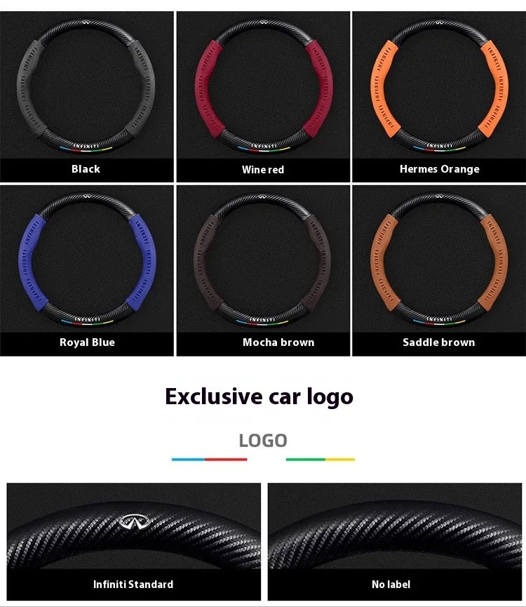 Infiniti Q50 Q60S Q70 QX30 QX50 QX55 QX56 QX60 QX70 QX8 JX35 EX25 FX35 G37 M35 ESQ Steering Wheel Cover