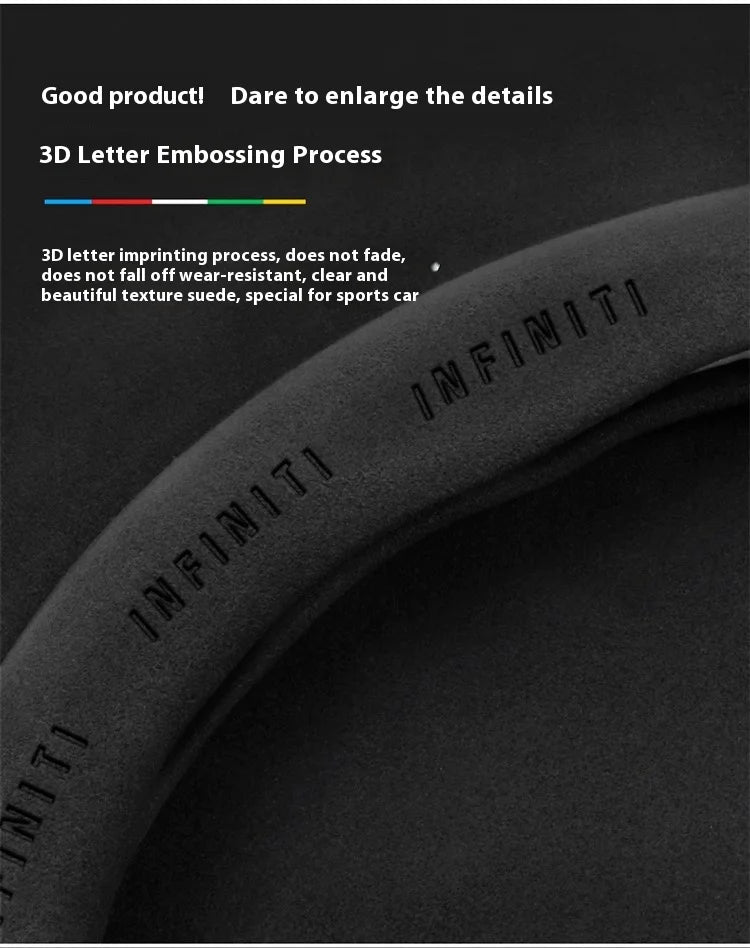 Infiniti Q50 Q60S Q70 QX30 QX50 QX55 QX56 QX60 QX70 QX8 JX35 EX25 FX35 G37 M35 ESQ Steering Wheel Cover