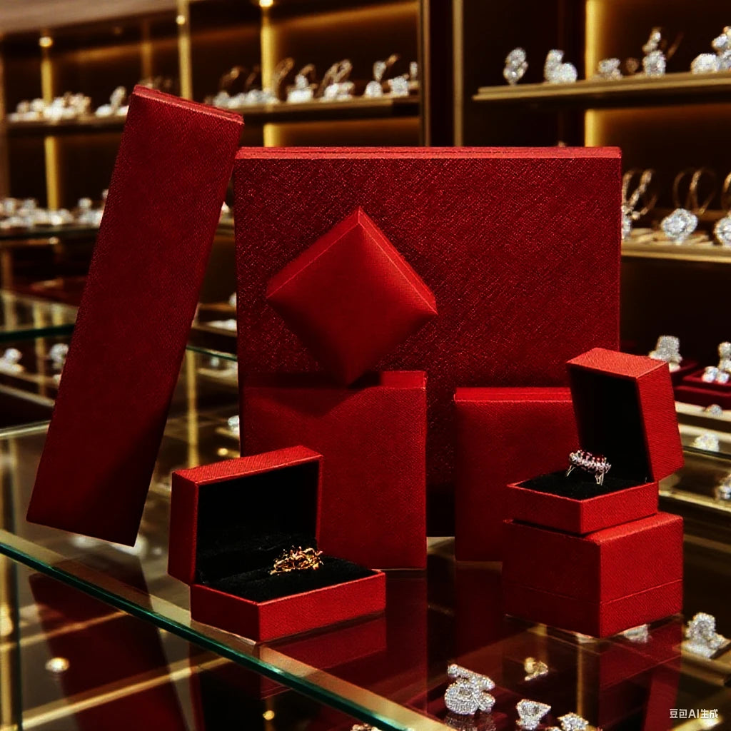 Jewelry Gift Boxes Velvet Lined for Ring Necklace Bracelet Luxury Packaging