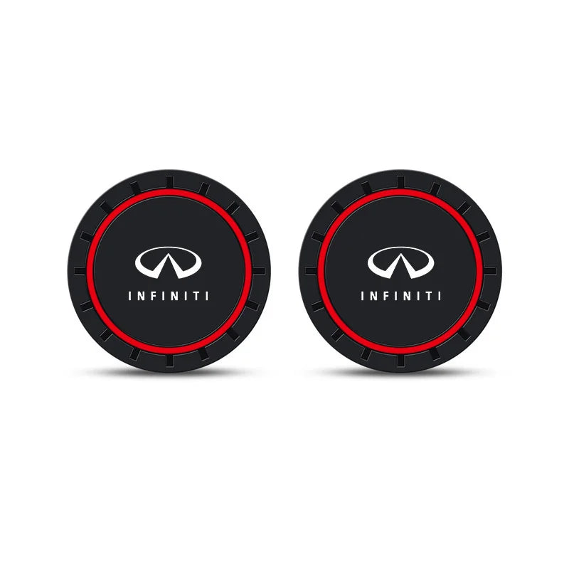Car Logo Water Cup Pads Anti-slip Round Cup Coasters For all Infinities