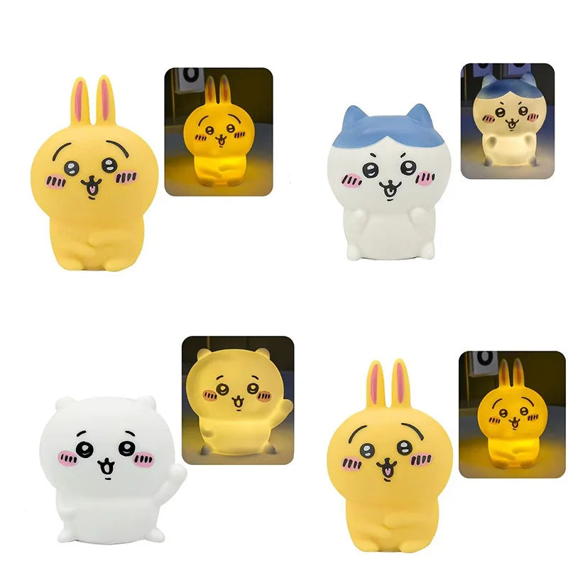 Chiikawa Anime LED Night Light Hachiware Usagi Rabbit Lamp Décor