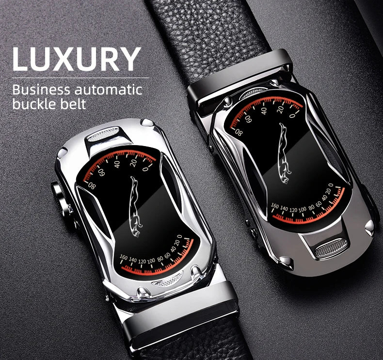 Business Alloy Automatic Buckle Belt for Men's