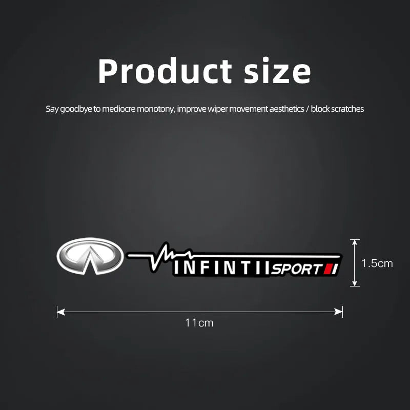 2/4Pcs Car Window Wiper Stickers Emblem Accessories For Infiniti Q50 G37 QX70 FX35 Q60 Q30 QX60 JX35 QX80 M35 FX30 QX50 M37 FX50