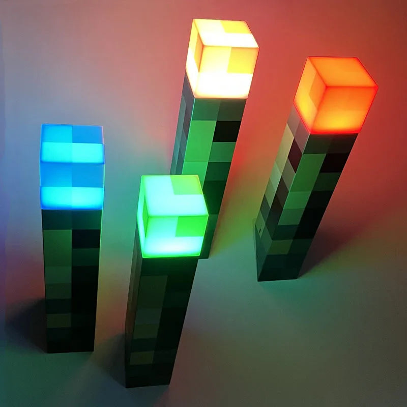 Minecraft Torch Light Brownstone LED Night Light USB Rechargeable indoor lamp