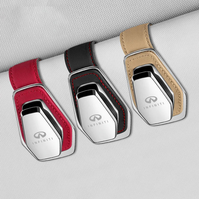 1PC Car Sun Visor Glasses Storage Clip For Infiniti Q50 FX35 G37 G35 QX70 FX45 EX35 Q30 Q70L QX30 QX60 QX80 Accessory