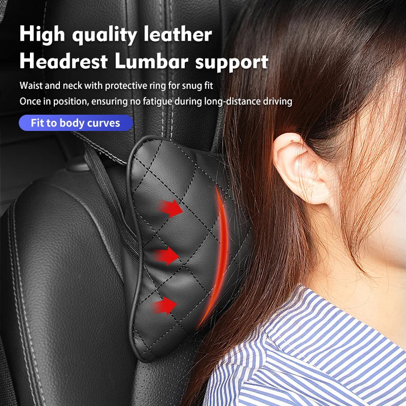 Car Headrest Neck Pillow Lumbar Support Cushion Suit Accessories For Infiniti JX35 G25 G37 FX FX37 FX50 EX35 EX25 EX37 ESQ M25