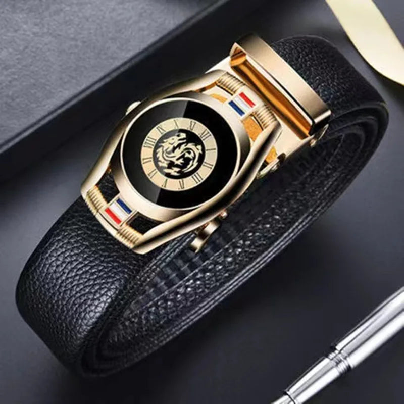 Business Alloy Automatic Buckle Belt for Men's