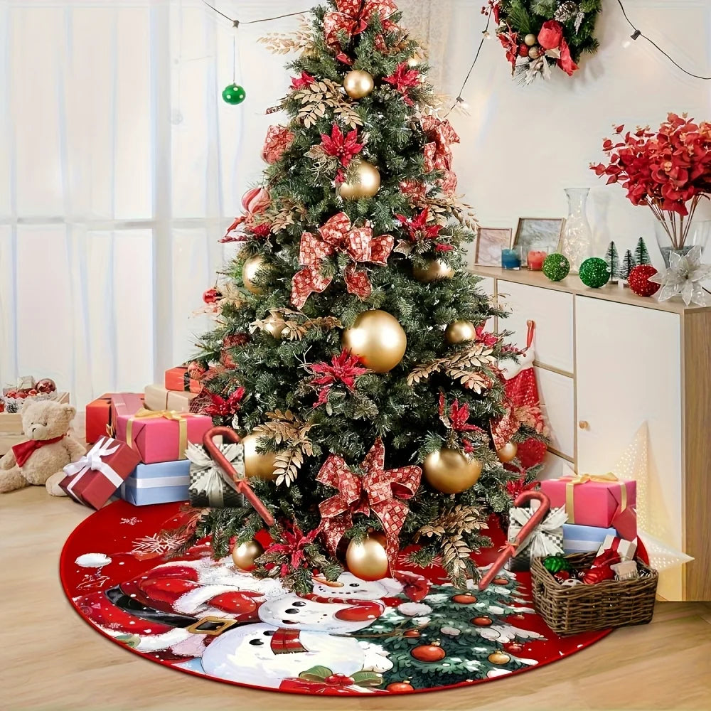 Red Christmas Tree Skirt