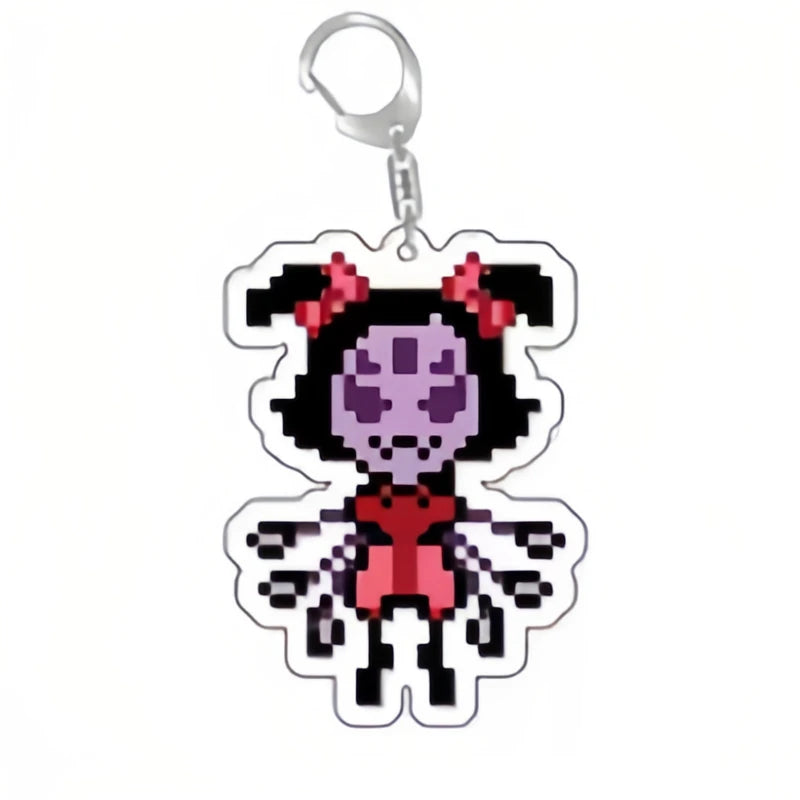 Juego Undertale Pixel llavero Cosplay Sans Flowey Papyrus Asriel colgante coche llavero bolsa accesorios dibujos animados regalo keychain