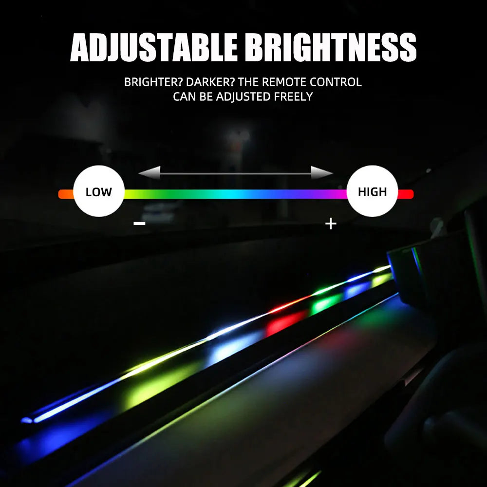 Car Ambient Lights 10 in 1 Footwell Universal RGB Atmosphere LED USB/Cigar Lighter connector APP Control