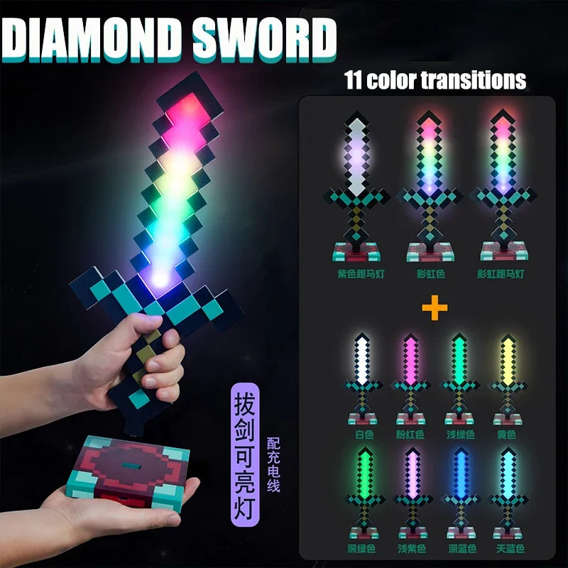 Minecraft LED sword with charging stand