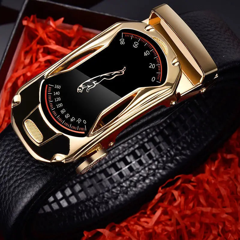 Business Alloy Automatic Buckle Belt for Men's