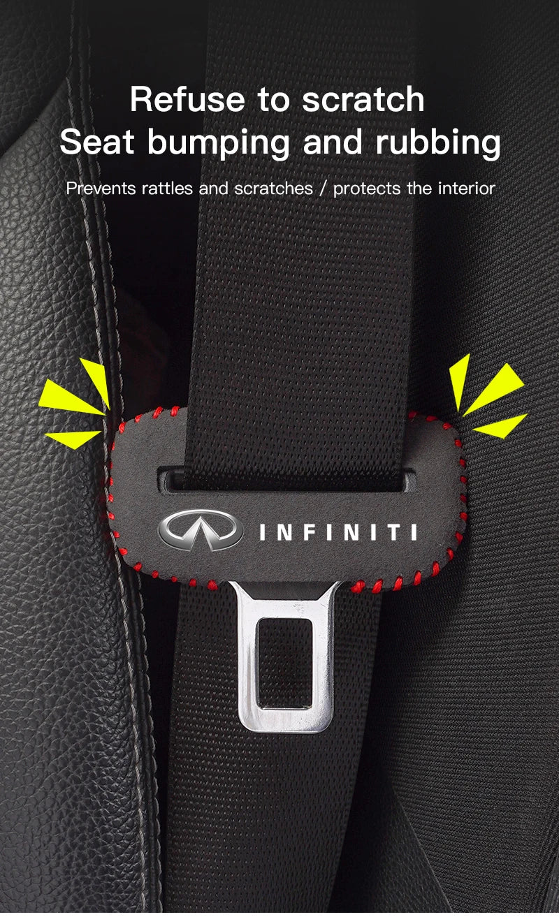 Car Seat Belt Buckle Clip Protector Front Rear Seat Clips For Infiniti Q50 G37 FX30 FX35 Q60 QX50 M37 ESQ JX35 QX70 Q30 FX50 Q70