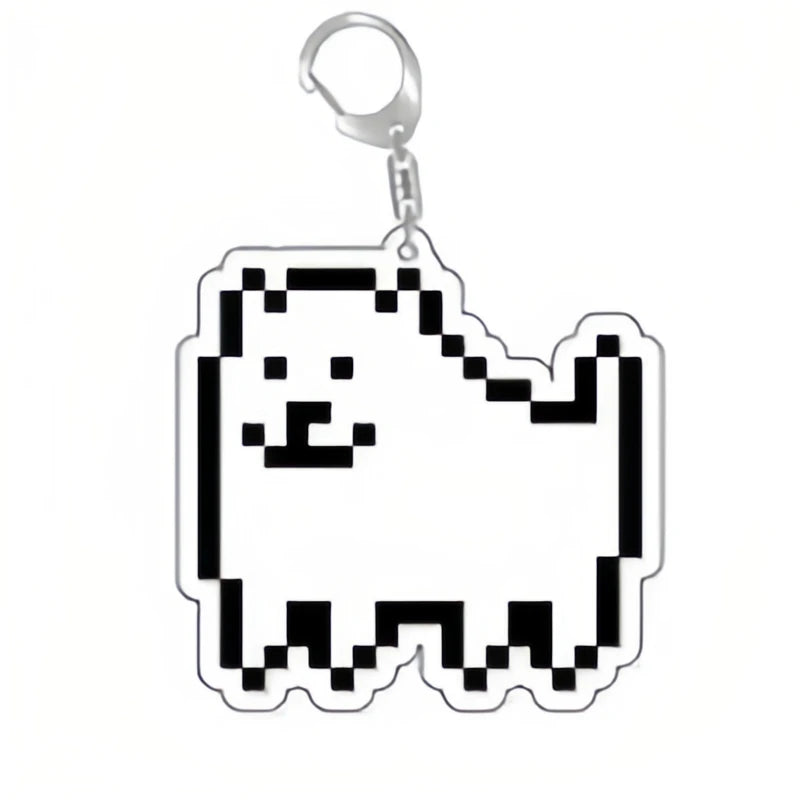 Juego Undertale Pixel llavero Cosplay Sans Flowey Papyrus Asriel colgante coche llavero bolsa accesorios dibujos animados regalo keychain