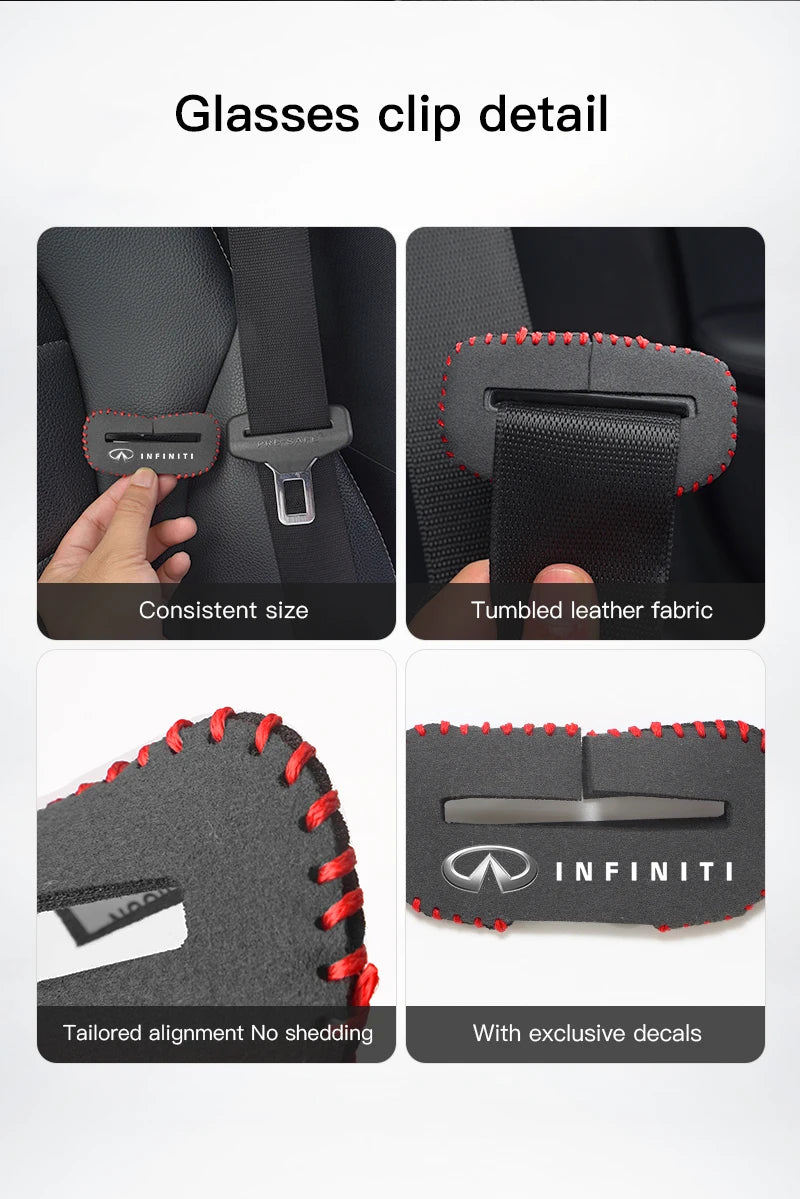 Car Seat Belt Buckle Clip Protector Front Rear Seat Clips For Infiniti Q50 G37 FX30 FX35 Q60 QX50 M37 ESQ JX35 QX70 Q30 FX50 Q70