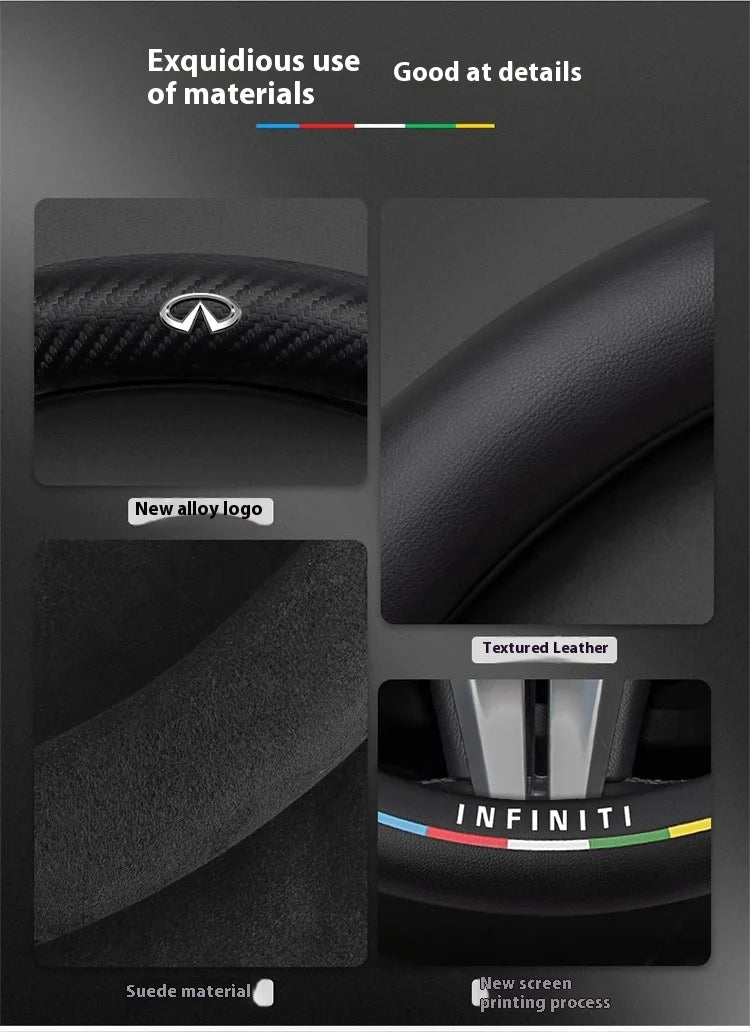 Infiniti Q50 Q60S Q70 QX30 QX50 QX55 QX56 QX60 QX70 QX8 JX35 EX25 FX35 G37 M35 ESQ Steering Wheel Cover